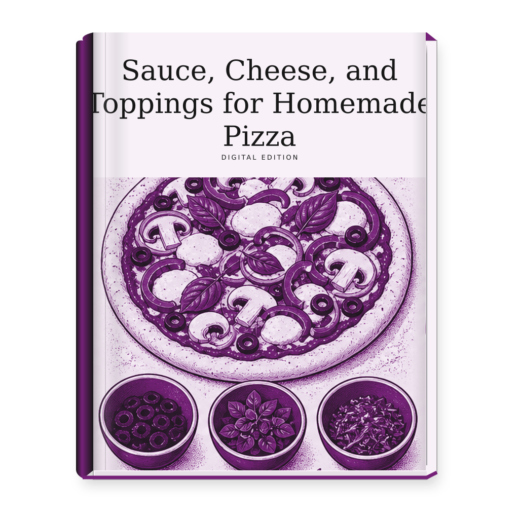 Sauce, Cheese, and Toppings for Homemade Pizza ebook cover